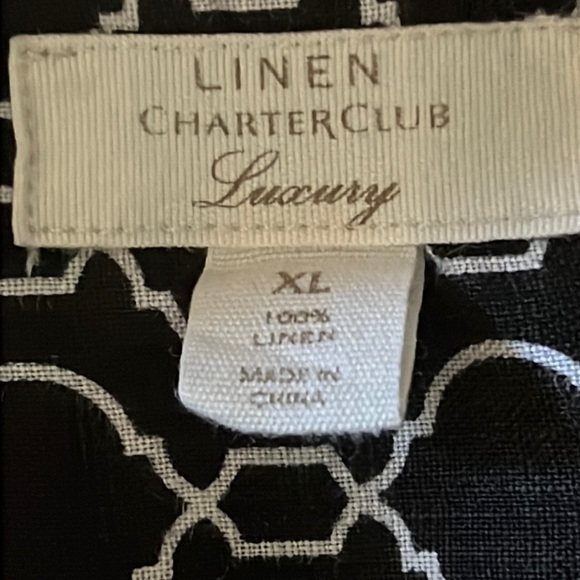 Charter Club Linen Button Down roll tab 
Shirt Beachy Minimalist - Picture 6 of 6